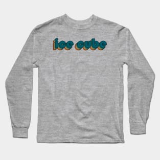 Ice Cube // Ice Cube Retro Rainbow Typography Style // 70s Long Sleeve T-Shirt